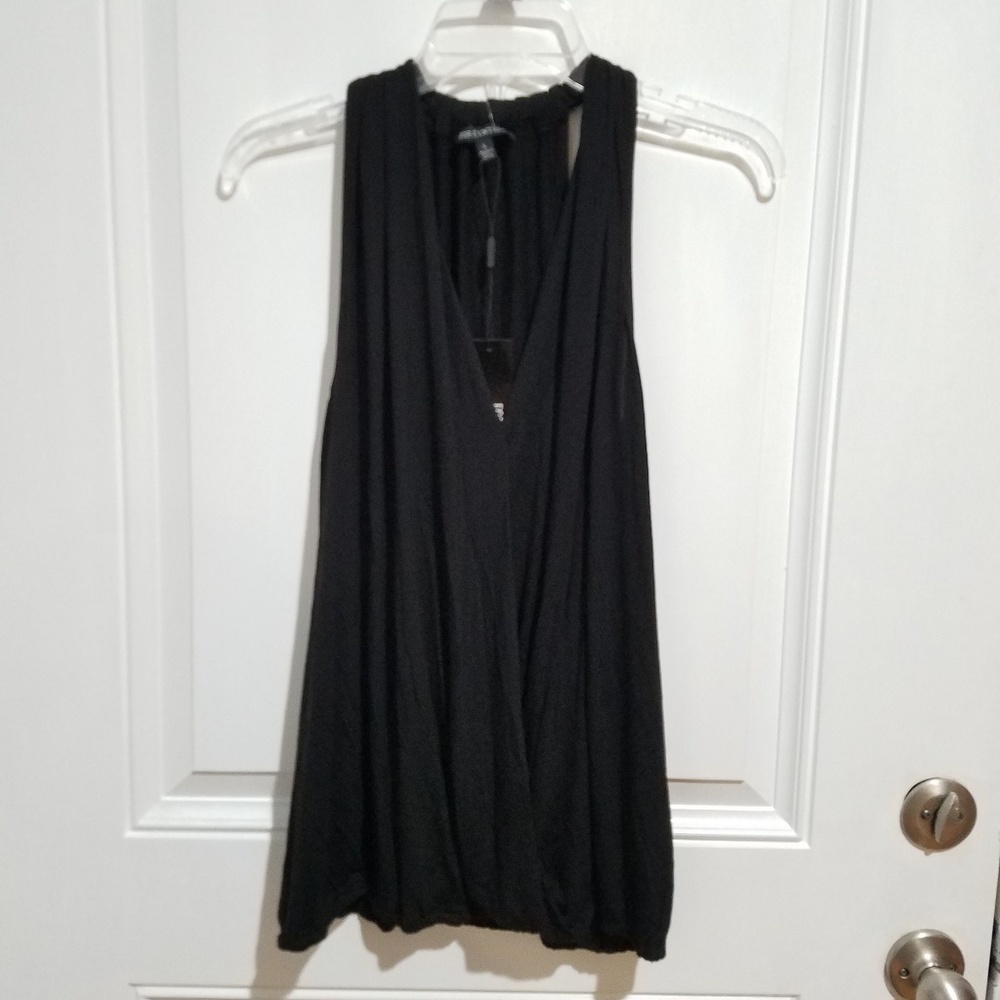 FOR CYNTHIA Surplice Wrap Sleeveless Blouse